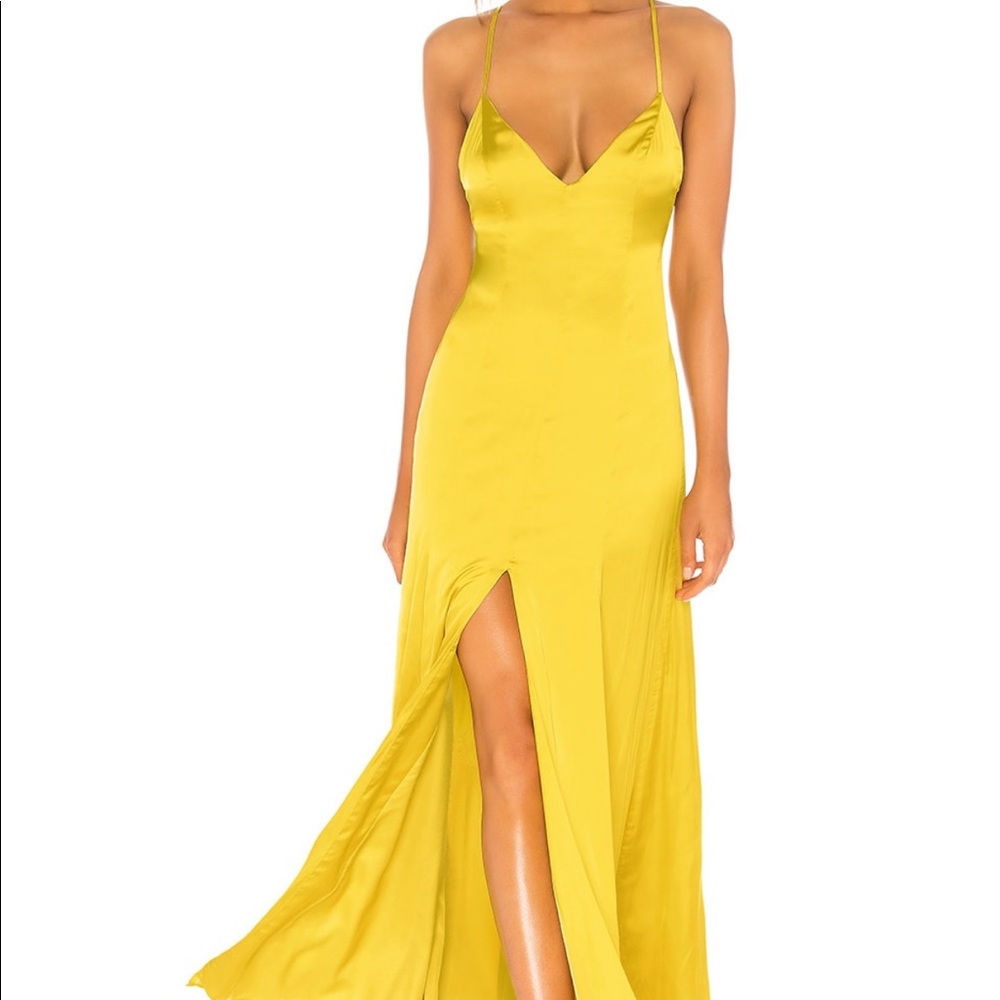 Lovers and Friends Bermuda Dress in Chartreuse green / yellow